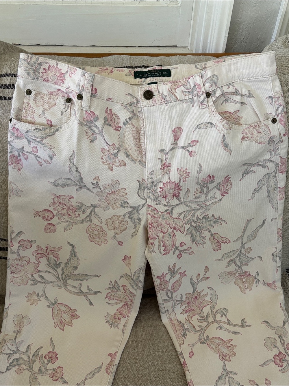 Ralph Lauren floral denim pants